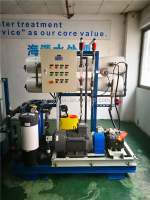 Μηχανή 20000LPD 1000psi αφαλάτωσης εργοστασίων επεξεργασίας θαλάσσιου νερού PLC