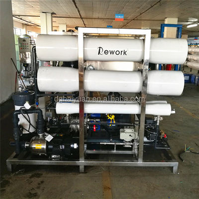 Μηχανή 20000LPD 1000psi αφαλάτωσης εργοστασίων επεξεργασίας θαλάσσιου νερού PLC