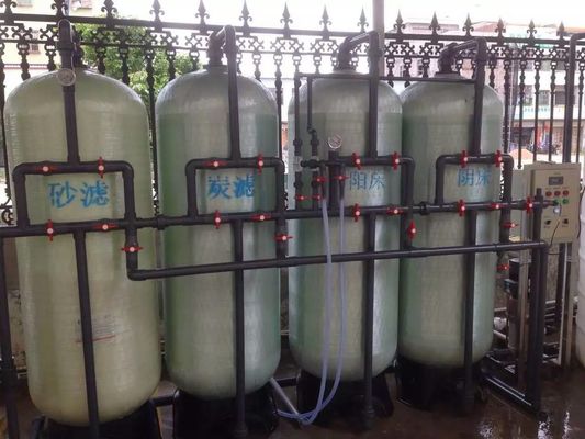 600KG εξιοντισμένο εργαστήριο υδάτινο σύστημα, εργοστάσιο επεξεργασίας νερού απομεταλλοποίησης FRP