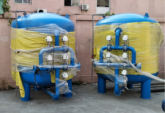 2500L/H ενεργό φίλτρο άμμου χαλαζία άνθρακα ανοξείδωτου χάλυβα άνθρακα