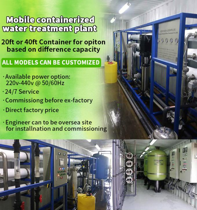 Containerized Mobile Water Filter Water Treatment Filtration System for Agriculture Irrigation