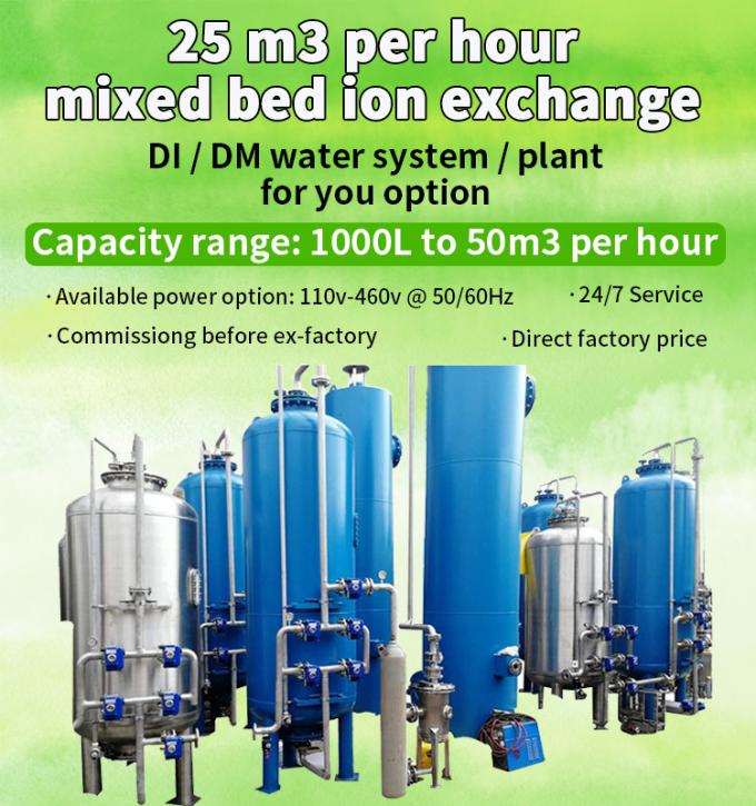 Mixed Bed Ion Exchanger Ion Exchange Systems Cation Anion Dural Bed Di Water Machine Water Deionizer Machine System Plant